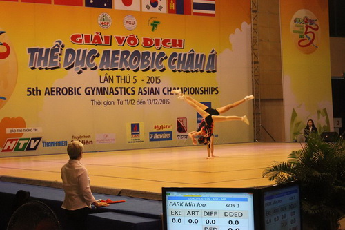 Vũ Thị Hương, Lâm Quang Nhật, Giải Vô địch Thể dục Aerobic Châu Á 2015
