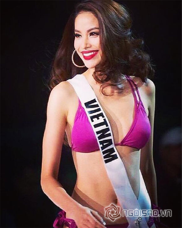 hoàng my,hoàng my dự đoán phạm hương đoạt á hậu,sao việt,phạm hương tại Miss Universe 2015