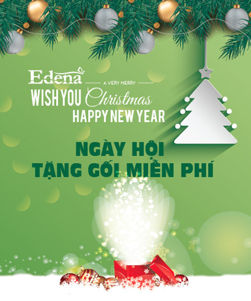 Edena, Edena khuyến mại, Edena tặng gối giáng sinh