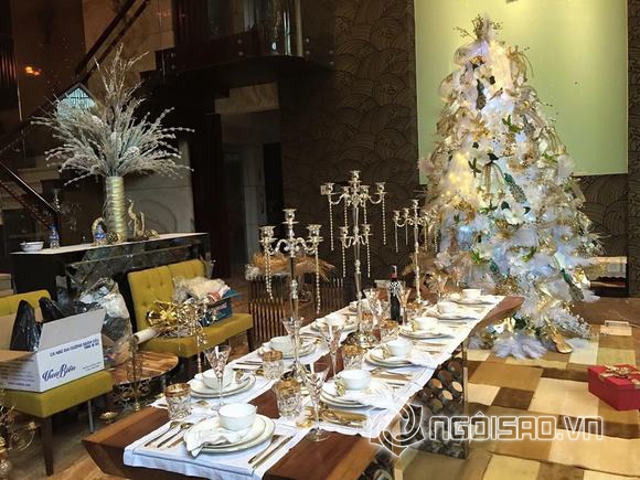 sao việt trang trí cây thông Noel, sao Việt, không gian đón Noel của sao Việt
