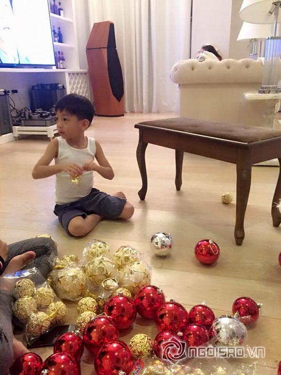 sao việt trang trí cây thông Noel, sao Việt, không gian đón Noel của sao Việt