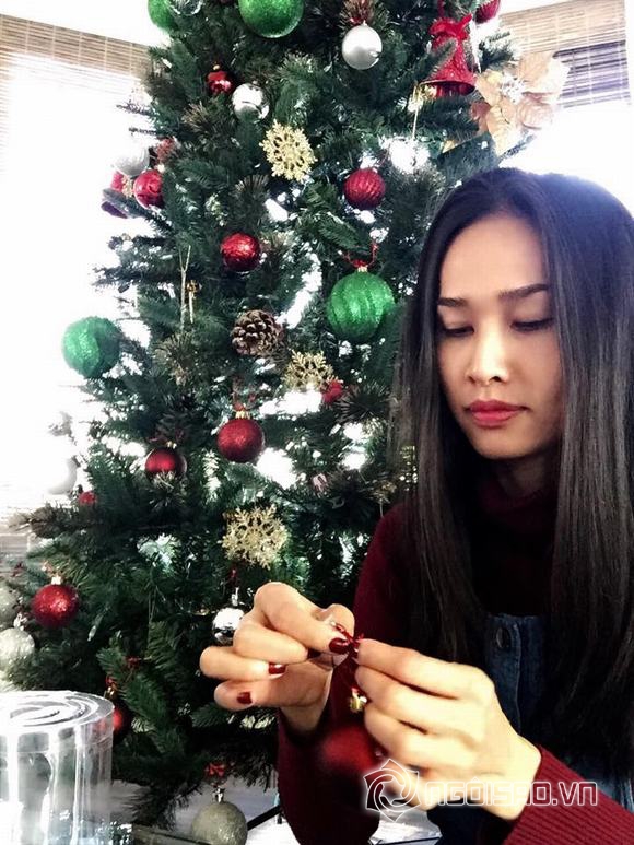 sao việt trang trí cây thông Noel, sao Việt, không gian đón Noel của sao Việt