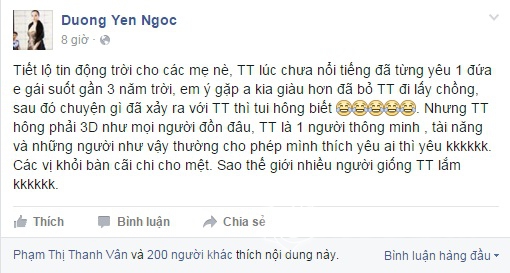 Trấn Thành và Hari Won, bí mật của Trấn Thành, Dương Yến Ngọc,