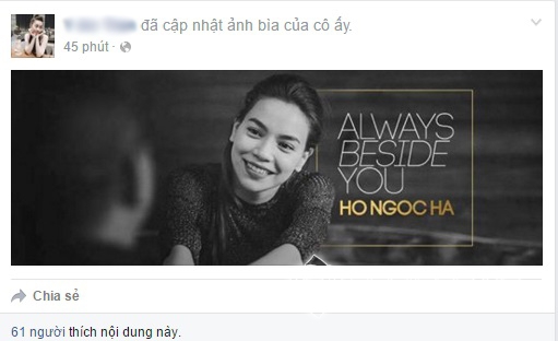 ,ca sĩ Hồ Ngọc Hà,nữ ca sĩ hồ ngọc hà, fan thay avata ủng hộ Hồ Ngọc Hà