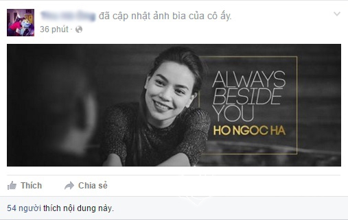 ,ca sĩ Hồ Ngọc Hà,nữ ca sĩ hồ ngọc hà, fan thay avata ủng hộ Hồ Ngọc Hà