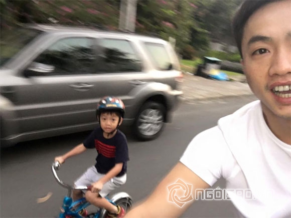bé Subeo,Subeo đạp xe với bố,Hà Hồ,Cường Đô la