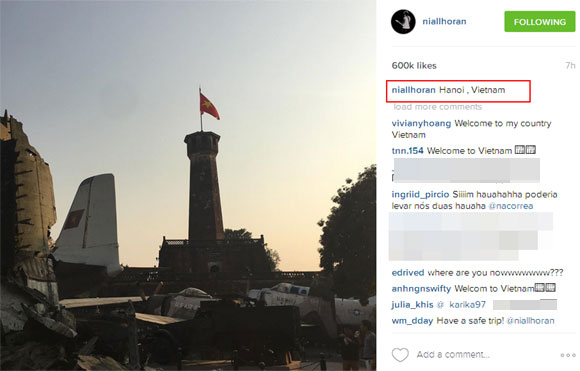 Niall,Niall (One Direction),Niall ở Hà Nội