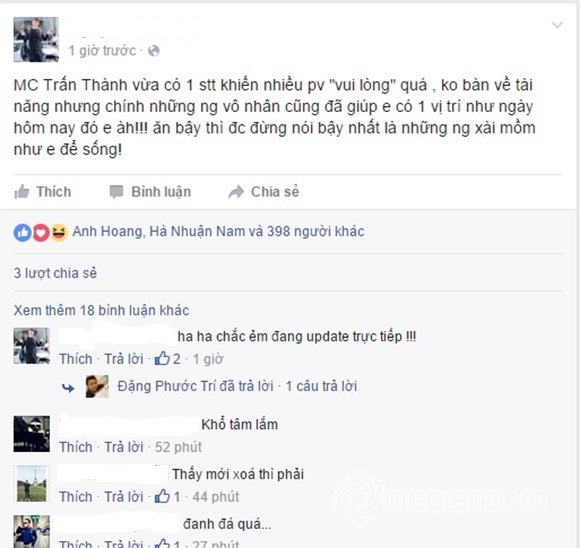 Trấn Thành, Trấn Thành bị ném đá, quản lý Hari Won tức giận Trấn Thành