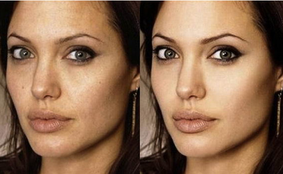 sao photoshop, sao trước và sau khi chỉnh sửa, hình ảnh trước và sau khi trang điểm