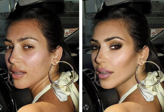 sao photoshop, sao trước và sau khi chỉnh sửa, hình ảnh trước và sau khi trang điểm