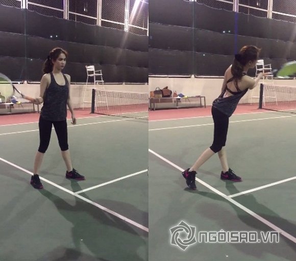  Ngọc Trinh,  Ngọc Trinh ngực lép,  Ngọc Trinh tập tennis