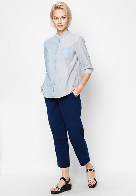 ao-so-mi-nu-173-3-ngoisao 3 Sơ mi nữ phối màu, Áo sơ mi nữ đẹp, Áo sơ mi nữ