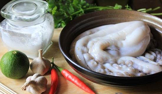 bạch tuộc nướng, cách làm bạch tuộc nướng, chế biến các món hải sản