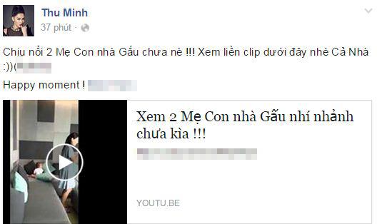 con trai Thu Minh, con trai Thu Minh hát, Thu Minh và con trai, sao Việt 