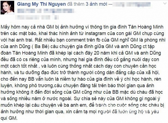 Giáng My, chồng Giáng My, cha đẻ của con gái Giáng My, con gái Giáng My,  Anh Sa, Tân Hoàng Minh, sao việt