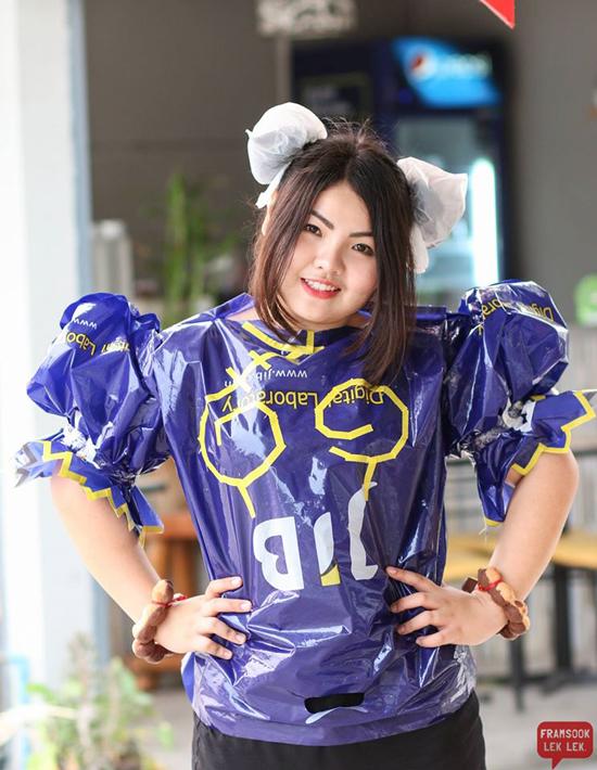 thời trang tự chế, cô gái mũm mĩm thời trang tự chế, thời trang tự chế gấy sốt, thời trang tự chế giới trẻ