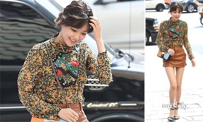 sao Hàn,Sooyoung,Sooyoung bị chê mặc sến,tuần lễ thời trang Seoul