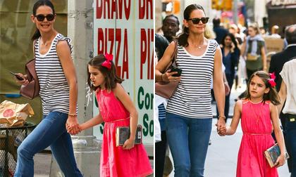 Suri,Katie Holmes,Suri để tóc ngắn,Suri xinh ngỡ ngàng