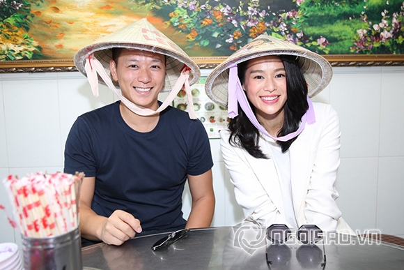 Hồ Hạnh Nhi, sao TVB, vợ chồng Hồ Hạnh Nhi, nón lá, phở Việt