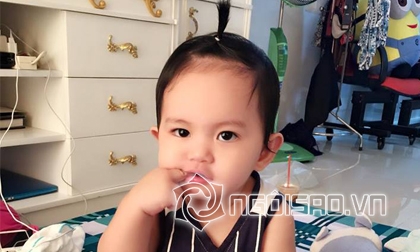 Kiểu tóc 'chống nóng' đáng yêu của con trai Khánh Thi, Phan Hiển