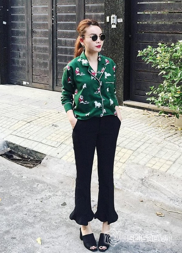 sao việt, sao việt pyjama, thời trang pyjama, sao việt xu hướng thời trang, sao việt thời trang mới