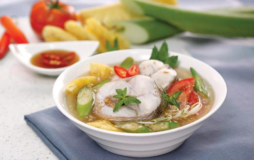 canh cá, mon ngon mới, món ăn ngày nóng, cá nấu dứa