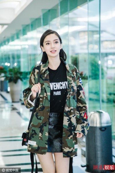 Angela Baby, thời trang Angela Baby, thời trang sân bay, sao Hoa ngữ