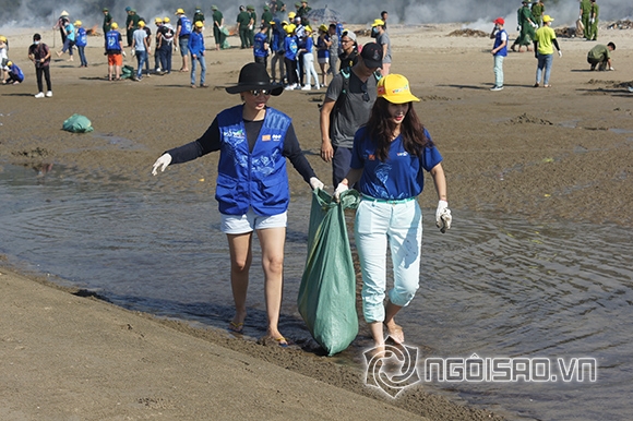 sao Việt, Thu Minh, Nữ hoàng nhạc, Thu Minh đi dọn rác bãi biển, hành động ý nghĩa của sao Việt