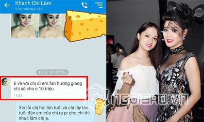 Lâm Chi Khanh và Hương Giang Idol, Lâm Chi Khanh, scandal Lâm Chi Khanh, sao Việt