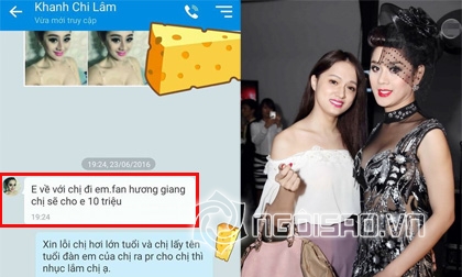 Hương Giang Idol và Pha Lê, Hương Giang Idol, Hương Giang Idol và Lâm Chi Khanh, sao Việt