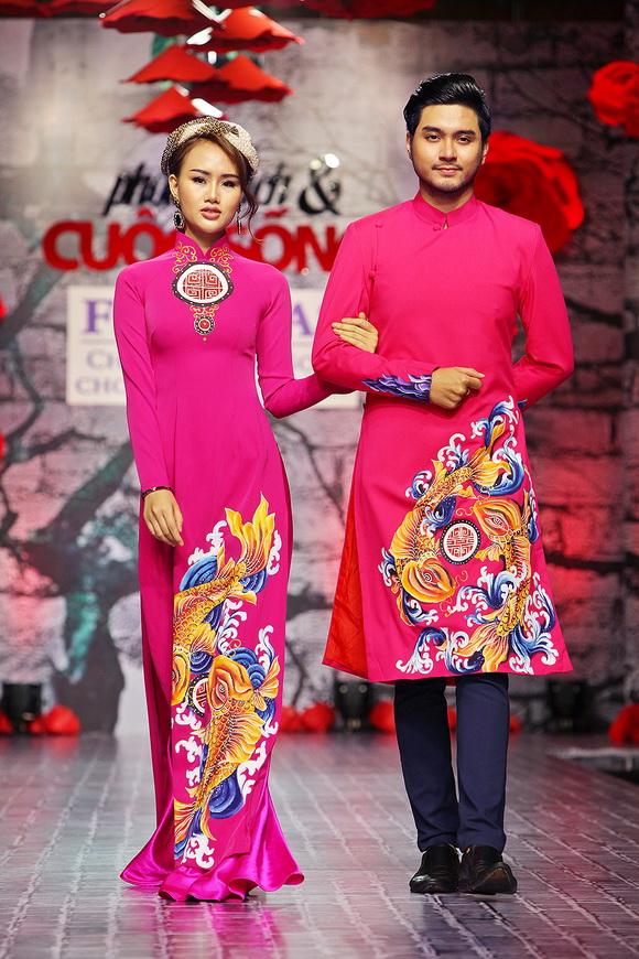 Ái dài Tình nhân, NTK Minh Châu, Áo dài Minh Châu, Sao Việt