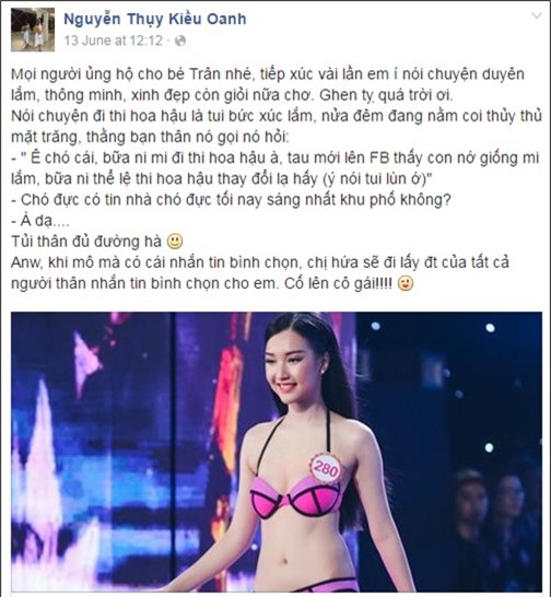 Vợ Duy Nhân, Kiều Oanh, Lê Trần Ngọc Trân, Thí sinh hot nhất Hoa hậu VN 2016, Sao Việt