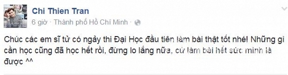 sao Việt, sa sao Việt và hot teen, sao Việt và hot teen chúc sĩ tử, sĩ tử đi thi, đi thi đại học, sĩ tử thi đại học, sao việt 