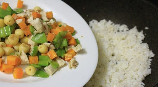 món ngon, cơm gà hấp sen, cơm gà sen