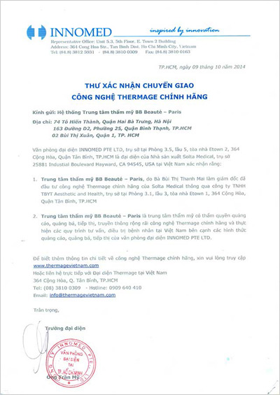 BB Thanh Mai, Trẻ hóa da 1 lần duy nhất, Điều trị trẻ hóa với Thermage