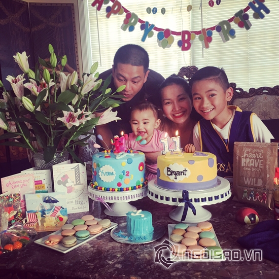 sao Việt,nữ diễn viên Kim Hiền,con của Kim Hiền,Kim Hiền tổ chức sinh nhật con