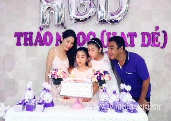 sinh nhật con gái Quyền Linh, Quyền Linh, diễn viên Quyền Linh, sao Việt