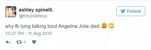 Angelina Jolie, Angelina Jolie qua đời, Angelina Jolie tự tử