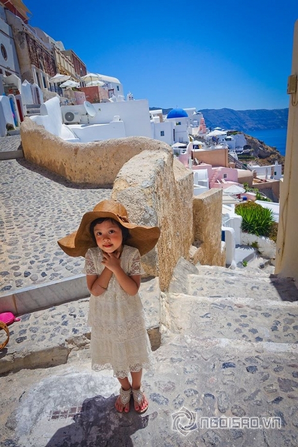 sao việt đi Santorini, sao việt đến hy lạp, sao việt du lịch