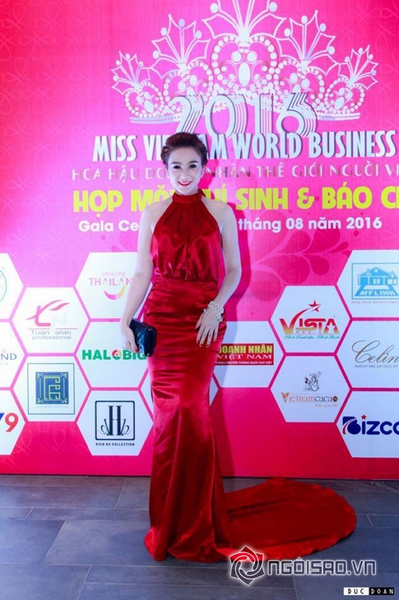 Cherry Đào, Doanh nhân Cherry Đào, cherry dao, Doanh nhân Cherry Đào nổi bật khi diện đầm đỏ, Hoa hậu Doanh nhân thế giới người Việt