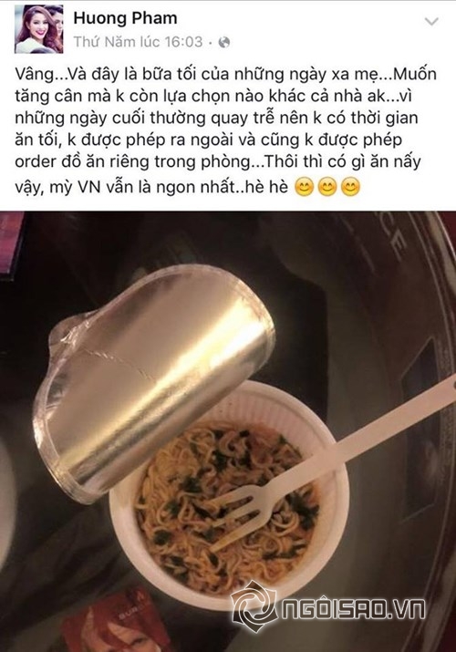 sao Việt, món ăn được sao Việt yêu thích, món ăn nhanh của sao Việt, sao Việt ăn gì khi chạy show