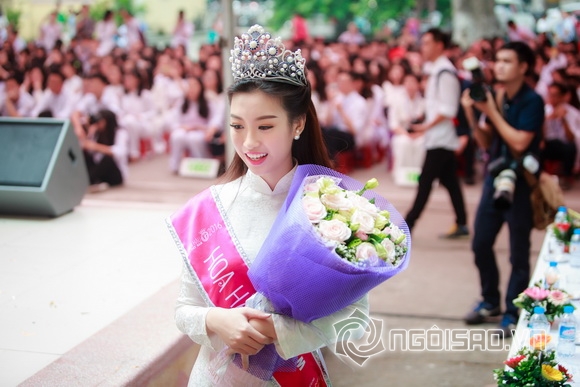 Hoa hậu mỹ linh,hoa hậu việt nam 2016,mỹ linh về trường cũ