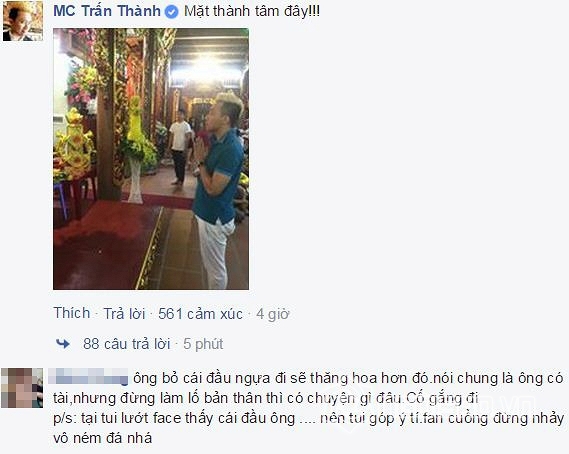 Trấn Thành, Trấn Thành cúng tổ, Trấn Thành mặc lôi thôi khi cúng tổ, Trấn Thành và Hari Won, scadal Trấn Thành, sao việt 
