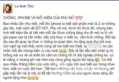 Vợ Bình Minh, Bình Minh tặng iphone 7 cho vợ, Bình Minh và vợ,