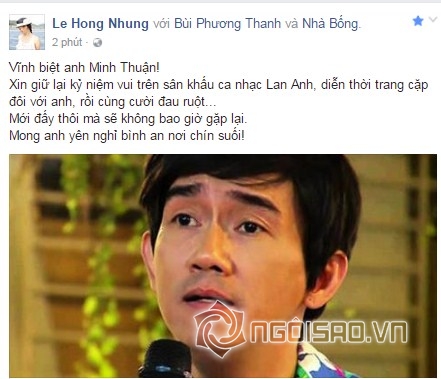 Minh Thuận qua đời, sao Việt khóc thương Minh Thuận, Minh Thuận, ca sĩ Minh Thuận,
