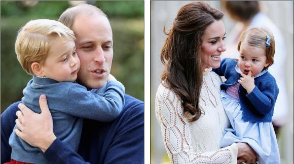 Hoàng tử nhí nước Anh,Công chúa Charlotte,Hoàng tử George,Hoàng tử William,Công nương Kate Middleton