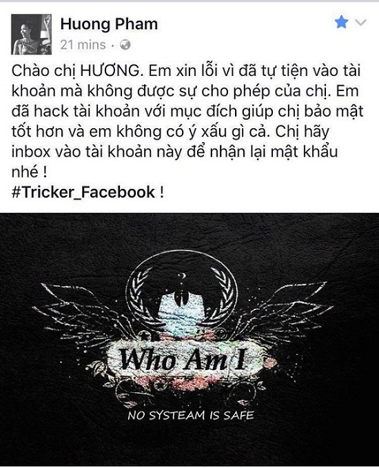 sao Việt, sao Việt bị hack facebook, mục đích của hacker khi lấy facebook sao Việt