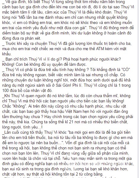 Thúy Vi, Thúy Vi tự tử, cuộc sống của Thúy Vi