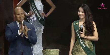 sao việt, hoa hậu, nam em, nam em trượt top 4, nguyên nhân nam em trượt top 4, nam em và thông dịch viên dở tệ