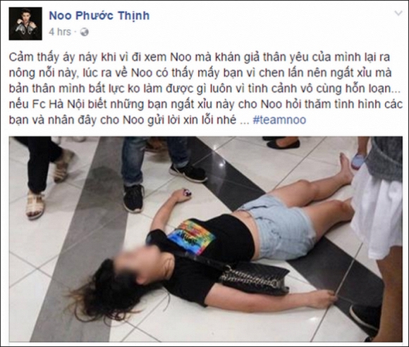 Noo Phước Thịnh, fans, ca sĩ việt, fans ngất, sao viet